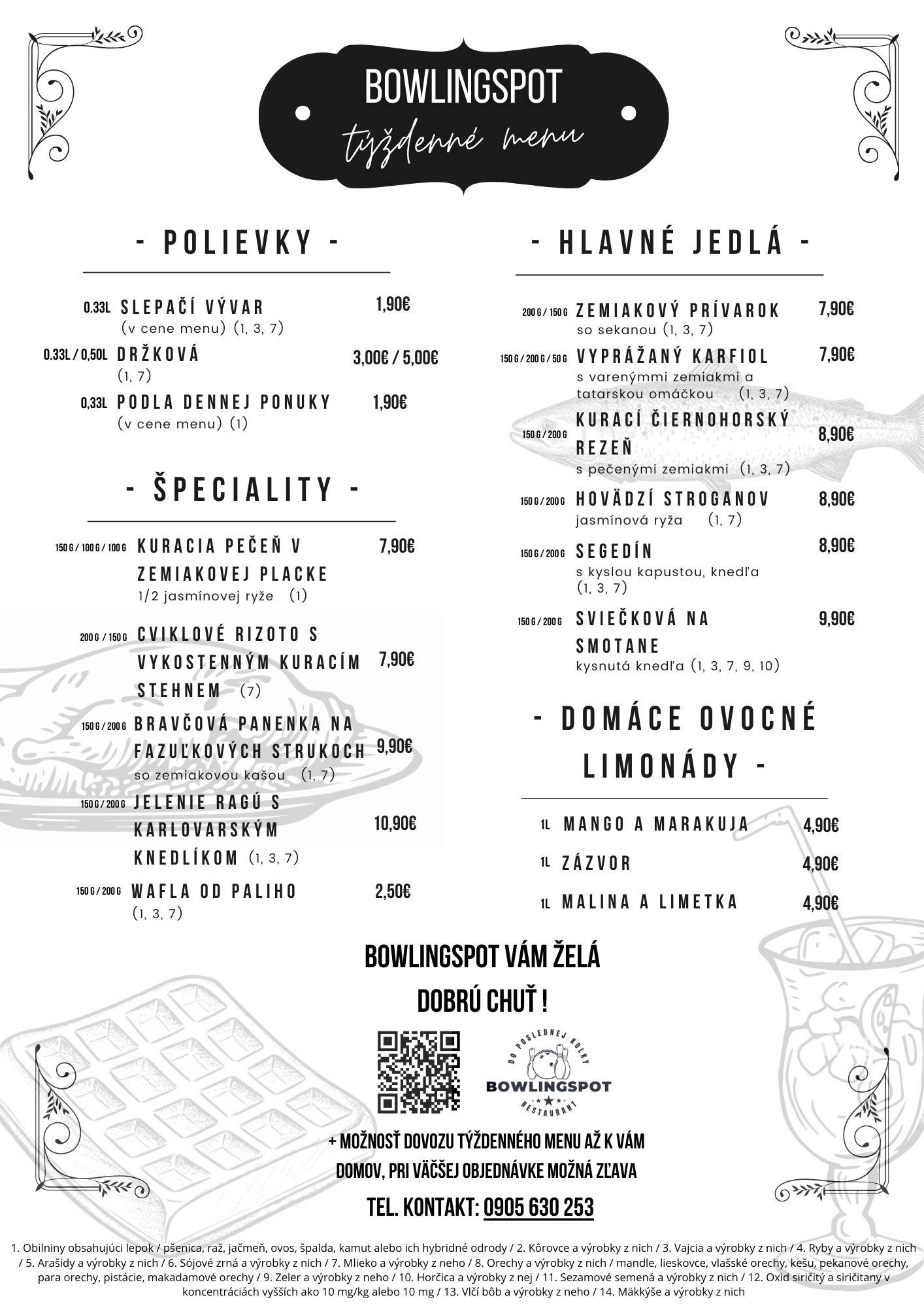 Týždenné menu